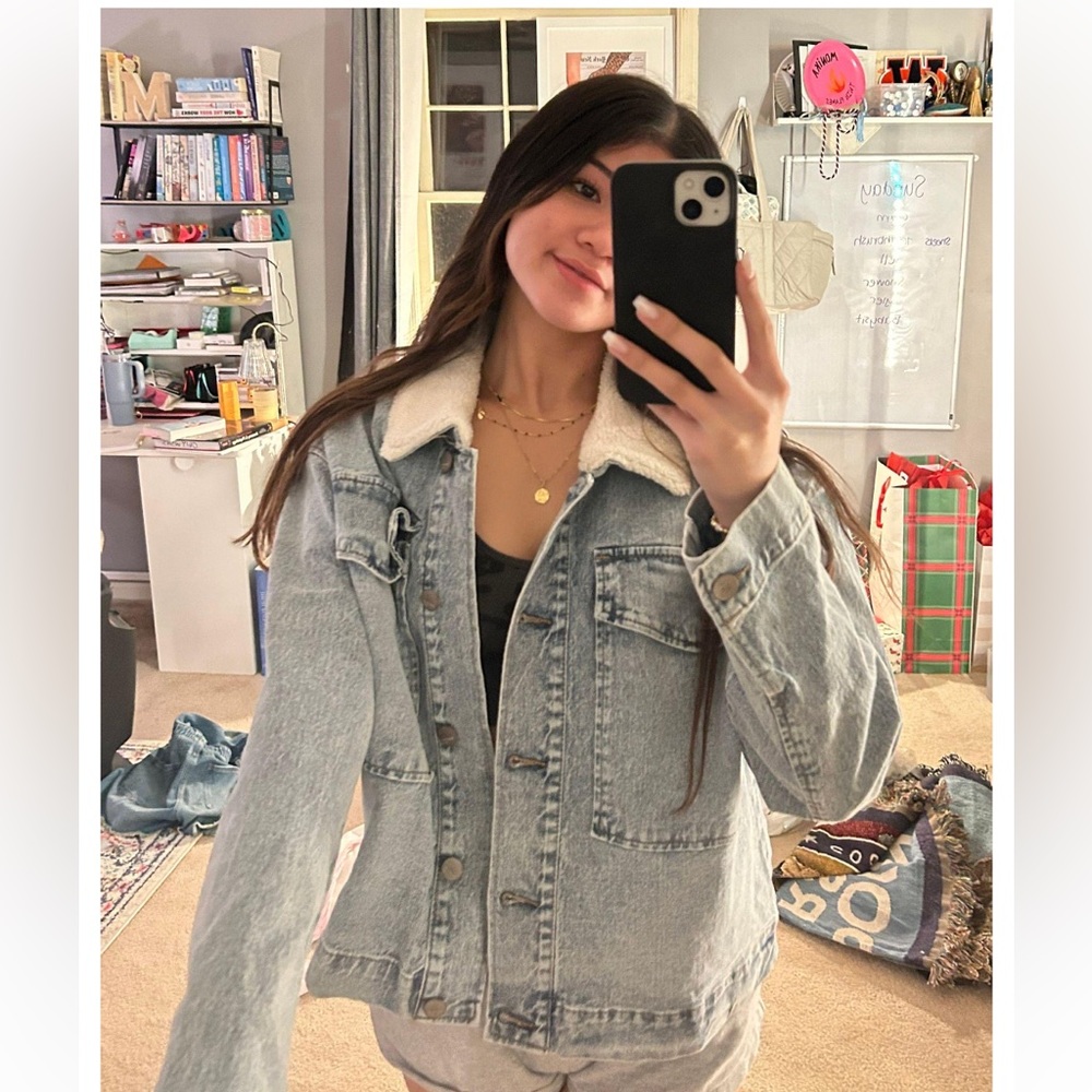 Oversized Fur Jean Jacket